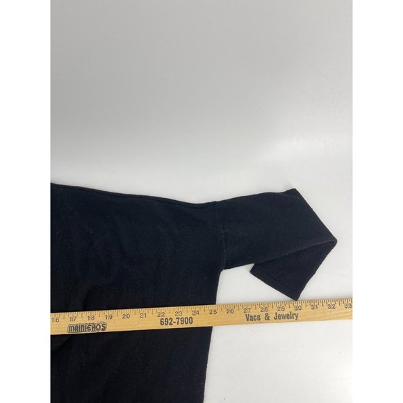 Brooks Brothers Extra Fine Merino Wool Black Drape Front Cardigan Sweater Size S - Picture 9 of 11